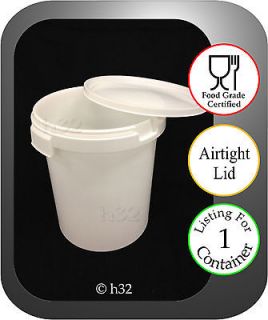   Litre Large Plastic Bucket Airtight Resealable Storage Container Drum