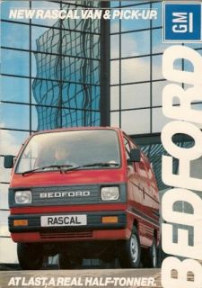 bedford rascal 1986 87 uk market sales brochure van pick