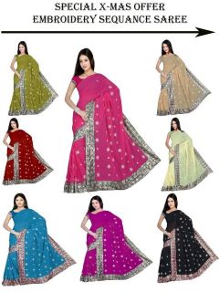   Partywear Sequin Embroidery Sari Saree Bellydance Curtain Drape Panel