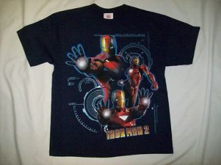   Comics Iron Man 2 Defensive Arc Reactors Navy T Shirt sz Youth Large