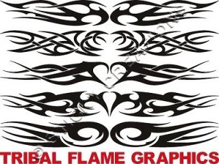 tribal flame window graphics sticker decal front rear time