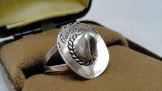 Vintage RARE Roy Rogers Sterling HAT Silver Ring in Super Nice 