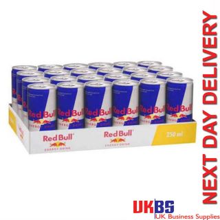 24 x 250ml Cans Red Bull Energy Drink   Team UK Redbull