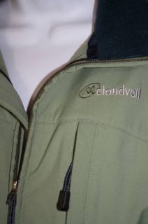 Cloudveil Womens Jackson Hole Green Soft Shell Zip Up Jacket Sz S