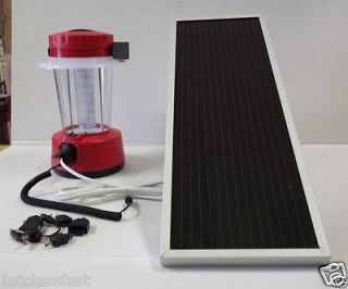 RECHARGEABLE 24 LED CAMPING LANTERN W SOLAR PANEL & AC CHARGER 24HR OF 