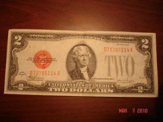 newly listed 1928f red seal $ 2 dollar bill time