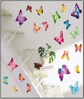 BUTTERFLIES Boys/Girls/ Nursery Childrens Bedroom Wall Decor Stickers