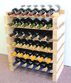 Modular Wine Rack 24 72 Bottles Solid Beachwood 6 Bottles Across up to 
