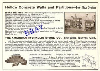 1906 american concrete block wall machine ad denver co time