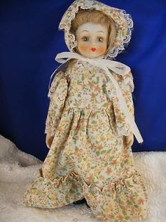 Vintage Doll china head arms legs rag body Doll of China in box