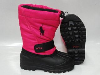 Polo Ralph Lauren Whistler Pink Black Boots Toddler Baby Sz 9