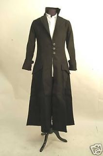 redballs black reverend trench coat goth punk size 40