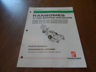 Ransomes 3100 Series Mower Model 943100 943101 943104 Parts Catalog 