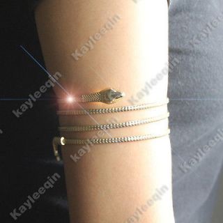 Fab Gold Coiled Snake Upper Arm Cuff Armlet Armband Bracelet Anklet 