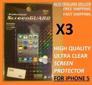 iphone 5 screen protector film ultra clear premium 3x new