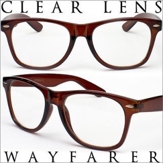   Clear Lens Glasses Sunglasses UV400 Wayf Retro 60s 80s Nerd KY8032C