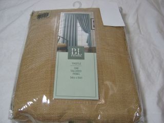 New BL Home Thistle Tailored Window Panel 54x84   Gold linen NIP