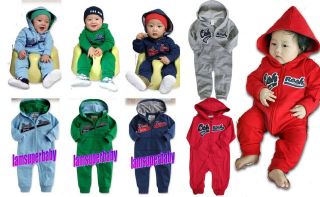 24M) BABY BOY SPORTY HOODIES HIP HOP STYLE ZIP UP TRACKSUIT 