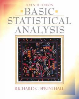 Basic Statistical Analysis by Richard C. Sprinthall 2002, Hardcover 