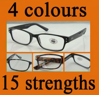 R219B)Plastic Reading Glasses/Wayfarer/Spring+0.75+1+1.25+1.5+1.75+2 