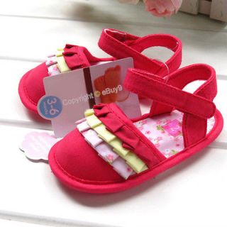   baby girl Princess RED Dance Sandals Cloth shoes Size：US 1 X13z1S