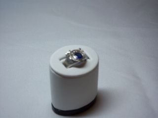   Gold Sapphire & Diamond Vintage Gentlemans Shriners Ring Size 9 1/2
