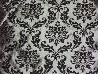 yds black flocked taffeta gray fabric special