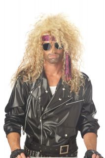   Heavy Metal Rocker Wig 80s Hair Band Big Hair Look Like Robert Plant