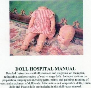 doll repair manual refinishing restringing mending doll 