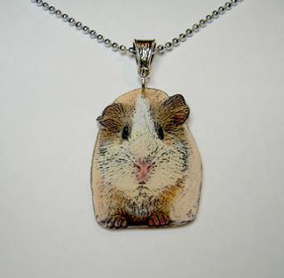 Guinea Pig Cavie Necklace Pendant Charm Cute Handcrafted in USA