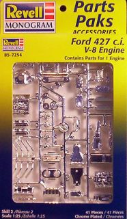 Revell Parts Pak 125th Scale Ford 427 c.i. V8 Engine 85 7254