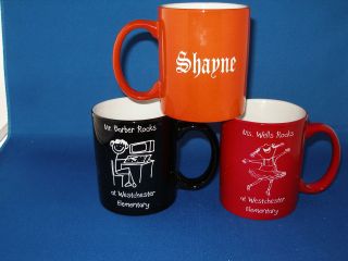 personalized coffee mug laser engraved ceramic mug with free clip
