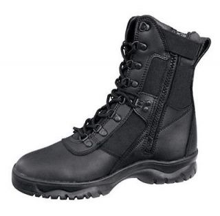 5053 ROTHCO FORCED ENTRY 8 BLACK TACTICAL BOOT with SIDE ZIPPER SIZES 