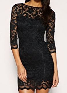 black lace slash neck bandeau body con dress sizes 6 20