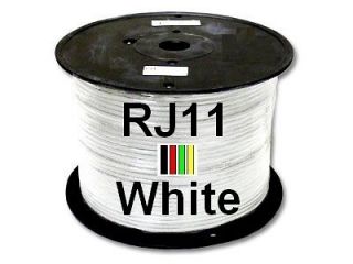   Damaged Spindle Phone/Telephon​e Line Cord RJ11 wire4c Cable{WHITE