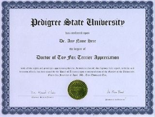 doctor toy fox terrier diploma dog puppy lover time left