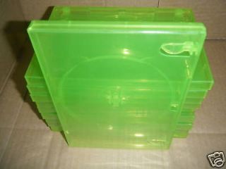 LOT OF (5) XBOX 360 GREEN CASES FOR REPLACEMENT ★BRAND NEW★ CD DVD 