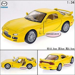   Mazda RX 7 134 Alloy Diecast Model Car Toy collection Yellow B1854