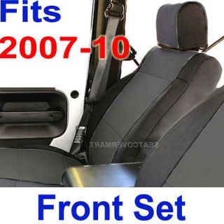   2007 10 Unlimited Neoprene FRONT Seat Cover Black BLK08noFront