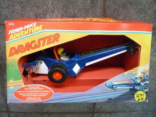 VINTAGE FISHER PRICE ADVENTURE PEOPLE DRAGSTER 333 NEW & BOXED