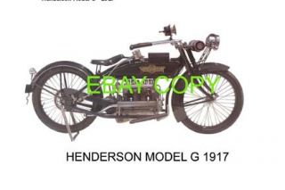 inch photo henderson model g 1917 motorcycle