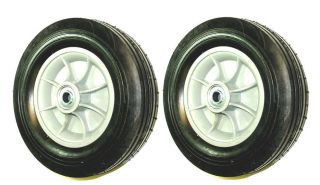 Set of 2 New Solid Rubber Handtruck Tires 10 Dia x 2 3/4 Width with 
