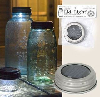 LOT OF 4 SOLAR Powered Mason Canning Fruit Ball Jar LED LID LIGHT 