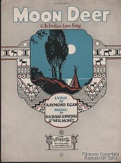 1925 Native American Related Jazz Sheet Music (Moon Deer)