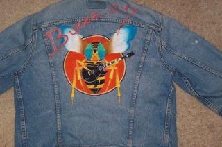 Vintage Levi jean jacket with Montrose Bee airbrushed on back