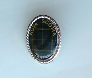 nova scotia tartan lapel hat pin from canada time left