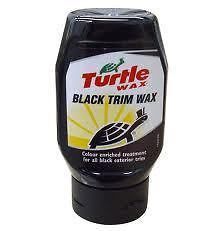 TURTLE WAX BLACK TRIM WAX FOR ALL EXTERIOR TRIM,RUBBER,BU​MPER 