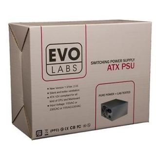 Evo Labs 400W ATX Silent PC Power Supply Unit PSU 400 Watt 4 Molex 