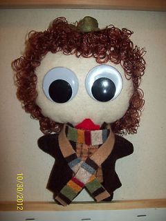 ooak home made tom baker doctor who plushie 4th doctor