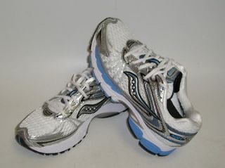 Womens Saucony ProGrid RIde 4 (D WIDE) (white/silver/​blue)
